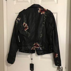 Blank NYC faux moto jacket size M